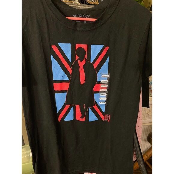 BBC Sherlock Holmes Graphic Black T-Shirt Size XL - Picture 2 of 6